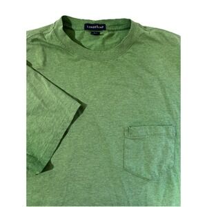 Lands End Men Short Sleeve Crew Neck T-Shirt Green  Size XL/T 46-48